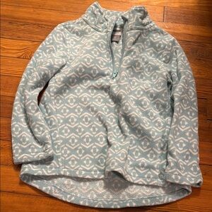 Light Green Patterned Fleece Pullover
